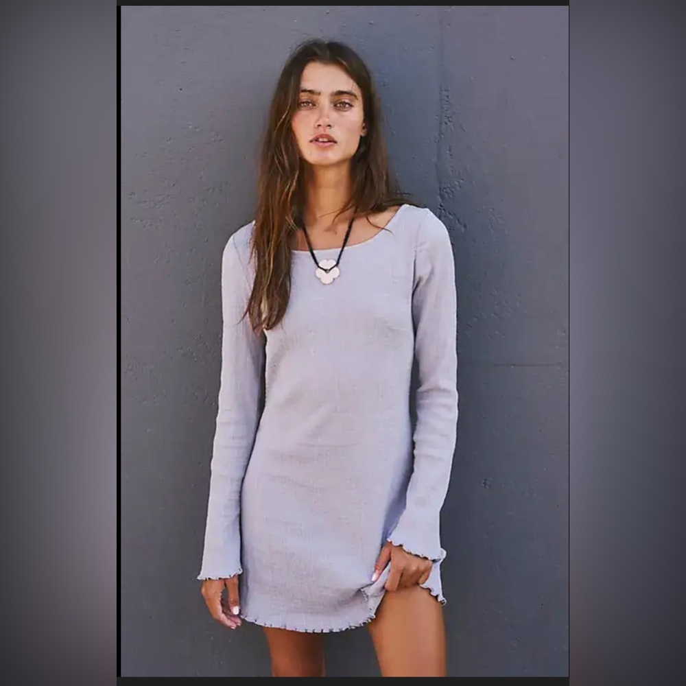 Free People Eliza Mini Dress Blue , Size XL , NWT